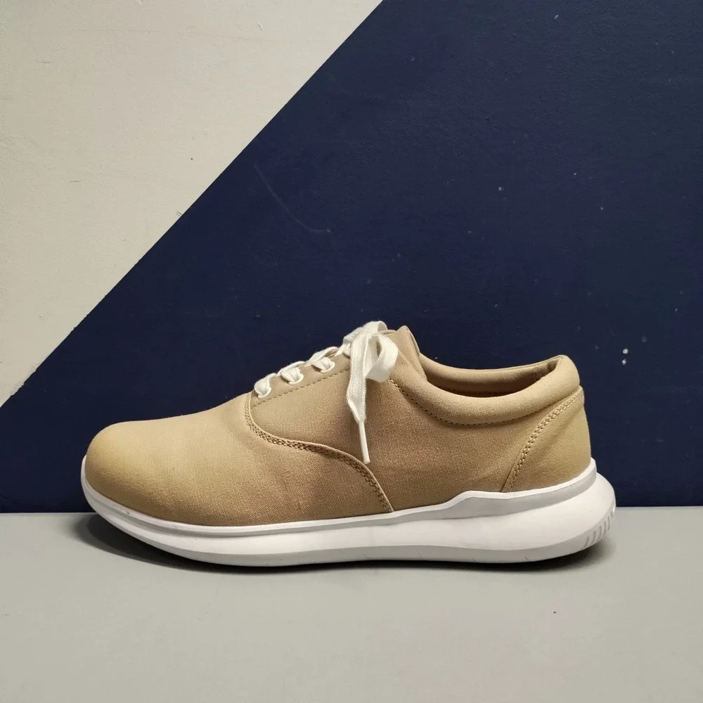Propet Flicker Sneakers Womens US 10 Brown White Upper Canvas Lace‎ Up WAA192C